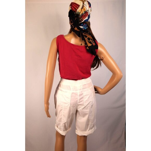 Chico's White Bermuda Shorts Mid-rise Waistband Casual Size 1 - Picture 2 of 12